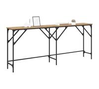vidaXL Table console chêne artisanal 180×29×75 cm – style industriel, pieds réglables