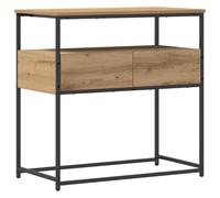 vidaXL Table Console Chêne Artisanal 75 x 40 x 75 cm Bois d'ingénierie, Table Console Moderne pour Couloir, en Bois étroit, Surface de Rangement, Style Minimaliste, Robuste