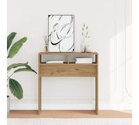 Vidaxl Table Console Chêne Artisanal 78x30x80 Cm Bois D'ingénierie Marron