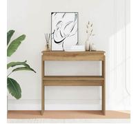 vidaXL Table console chêne artisanal 80x30x80 cm, bois d'ingénierie, bout de canapé