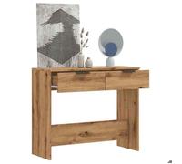 vidaXL Table console chêne artisanal 90x36x75 cm bois d'ingénierie, bout de canapé, table de couloir, derrière la table de 856946