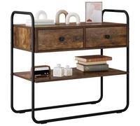 vidaXL Table Console Chêne fumé 100 x 40 x 75 cm Bois d'ingénierie, Table Console Moderne, entrée ou Salon, pièce d'accent stylée, Rangement Pratique et Polyvalent