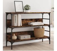 vidaXL Table console chêne fumé 100x32x75 cm bois d'ingénierie 839060