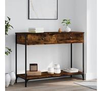 Vidaxl Table Console Chêne Fumé 100x34,5x75 Cm Bois D'ingénierie Multicolore
