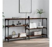 vidaXL Table console chêne fumé 160x29x75 cm bois d'ingénierie 834087 Marron G