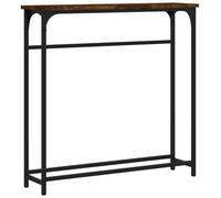 Vidaxl Table Console Chêne Fumé 75x19,5x75 Cm Bois D'ingénierie Multicolore