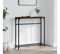 Vidaxl Table Console Chêne Fumé 75x19,5x75 Cm Bois D'ingénierie Multicolore