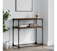 Vidaxl Table Console Chêne Fumé 75x35,5x75 Cm Bois D'ingénierie Multicolore