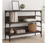 Vidaxl Table Console Chêne Marron 100x32x75 Cm Bois D'ingénierie Marron
