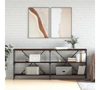 Vidaxl Table Console Chêne Marron 180x30x75 Bois D'ingénierie Et Fer Multicolore