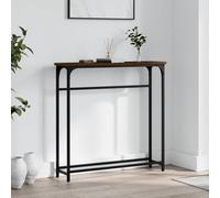 Vidaxl Table Console Chêne Marron 75x19,5x75 Cm Bois D'ingénierie Multicolore