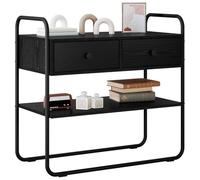 vidaXL Table Console Chêne Noir 100 x 40 x 75 cm Bois d'ingénierie, Table Console Moderne, entrée ou Salon, pièce d'accent stylée, Rangement Pratique et Polyvalent