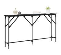 Console murale industrielle VIDAXL chêne noir 140 x 23 x 75 cm - bois et fer