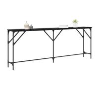 vidaXL Table console extensible Chêne noir 200 x 29 x 75 cm