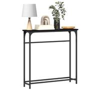 vidaXL Table Console Chêne Noir 75 x 19,5 x 75 cm Bois d'ingénierie | Fait pour durer, tu peux vraiment compter dessus, Juste ce qu'il faut pour les petits espaces,