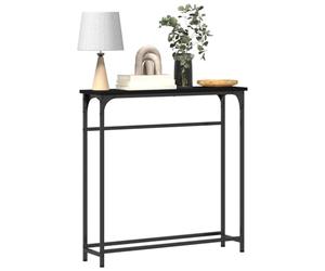 vidaXL Table Console Chêne Noir 75 x 19,5 x 75 cm Bois d'ingénierie | Fait pour durer, tu peux vraiment compter dessus, Juste ce qu'il faut pour les petits espaces,