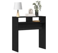 vidaXL Table Console Chêne Noir 78 x 30 x 80 cm Bois d'ingénierie, Table Console élégante, Design Moderne, entrée Durable, Accent Fonctionnel, Meuble étroit pour Votre Espace.