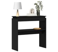 vidaXL Table Console Chêne Noir 80 x 30 x 80 cm Bois d'ingénierie, Table Console Élégante, Accent Décor Moderne, Gain de Place pour Salon, Surface Chic dans Couloir Étroit