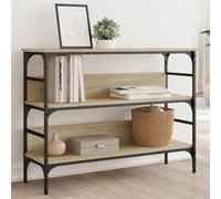 vidaXL Table console chêne sonoma 100x32x75 cm bois d'ingénierie839059 Marron G