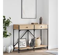Table Console, Table d'Appoint avec Pieds, Bout de Canapé avec Rangement, Meuble d'Entrée Salon, Moderne, Chêne Sonoma Bois d'Ingénierie