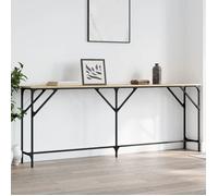 Table Console, Table d'Appoint avec Pieds Réglables, Bout de Canapé, Meuble d'Entrée Salon, Industriel, Chêne Sonoma Bois d'Ingénierie