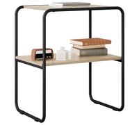 vidaXL Table Console Chêne Sonoma 80 x 42,5 x 70 cm Bois d'ingénierie, Table de Rangement Moderne 2 Niveaux, Console d’entrée, Accent de Salon, Gain d’Espace avec Cadre en Acier