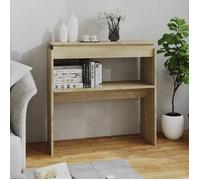 vidaXL Table console Chêne Sonoma 80x30x80 cm en aggloméré Multicolore