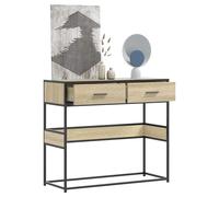 Vidaxl Table Console Chêne Sonoma 90x35x80 Cm Bois D'ingénierie Marron