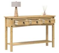 vidaXL Table console Corona 114x34,5x73 cm bois de pin massif, table de canapé, table d'appoint, table console de couloir, 4005666 Marron G