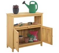 vidaXL Table Console de Jardin Acacia Clair 80 x 35 x 75 cm