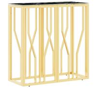 vidaXL Table Console doré 70x30x70 cm Acier Inoxydable et Verre, Bout de canapé, Table de Couloir, Support de Couloir, Table d'entrée