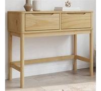 vidaXL Table console FLORO marron cire 89,5x36,5x73 cm pin massif, bout de canapé, tables de couloir, support de couloir, 374020 Or G