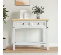 vidaXL Table console Gamme Corona Pin mexicain blanc 90x34,5x73 cm
