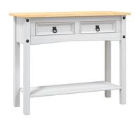Vidaxl Table Console Gamme Corona Pin Mexicain Blanc 90x34,5x73 Cm Multicolore