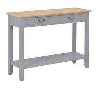 Table Console Gris 110x35x80 Cm Bois
