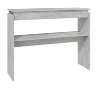 Vidaxl Table Console Gris Béton 102x30x80 Cm Aggloméré Gris
