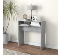 vidaXL Table console gris béton 78x30x80 cm bois d'ingénierie Regardez cette table console non seulement pour son apparence, mais aussi pour sa fonctionnalité. Cette table d'entrée est faite de bois d
