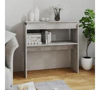 Vidaxl Table Console Gris Béton 80x30x80 Cm Aggloméré Gris