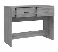 vidaXL Table console Gris Sonoma 100x39x75 cm Bois composite