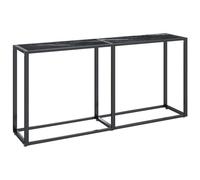 Table console Marbre noir 160x35x75,5 cm Verre trempé