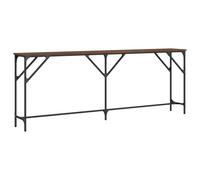 vidaXL Table console marron aspect chêne 200x29x75 cm Bois composite