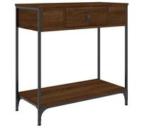 vidaXL Table console marron aspect chêne 75x34,5x75 cm Bois composite