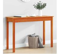 vidaXL Table console marron miel 110x40x75 cm bois massif de pin, table, table d'appoint, table de couloir, table d'entrée, 847172