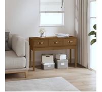 Vidaxl Table Console Marron Miel 114x40x75 Cm Bois Massif De Pin Marron