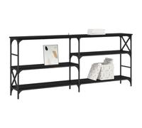 vidaXL Table Console métal PB, Table Console Urbaine pour Salon, Rangement Multi-Fonction, Meuble Moderne avec étagères