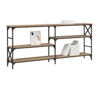 vidaXL Table Console métal PB, Table Console Urbaine pour Salon, Rangement Multi-Fonction, Meuble Moderne avec étagères