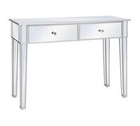 vidaXL Table Console Miroir MDF et Verre Secrétaire Table d'Apoint Bureau