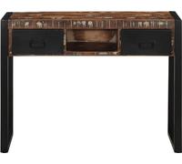vidaXL Table console multicolore 100x35x75 cm bois massif ancien