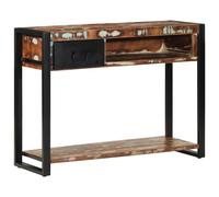 vidaXL Table Console Multicolore 100x35x75 cm Bois Massif récupération, Bout de canapé, Table de Couloir, derrière la Table de canapé, Table d'entrée