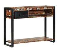 vidaXL Table Console Multicolore 100x35x75 cm Bois Massif récupération, Bout de canapé, Table de Couloir, derrière la Table de canapé, Table d'entrée